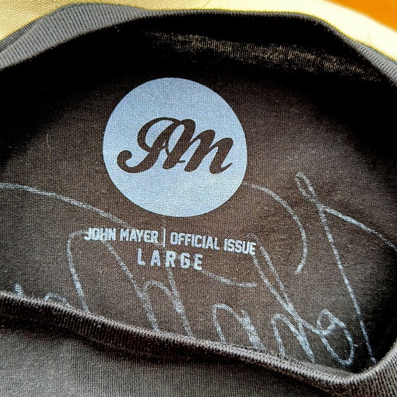 Official JOHN MAYER Western JM Logo T-Shirt Name Signature Graphic Tee Black NEW - Picture 8 of 8